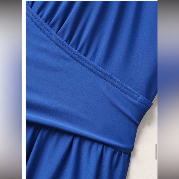 BloomChic Plus Size 2XL Solid Surplice Neck Gathered Swim Dress us18-20 - Picture 6 of 7